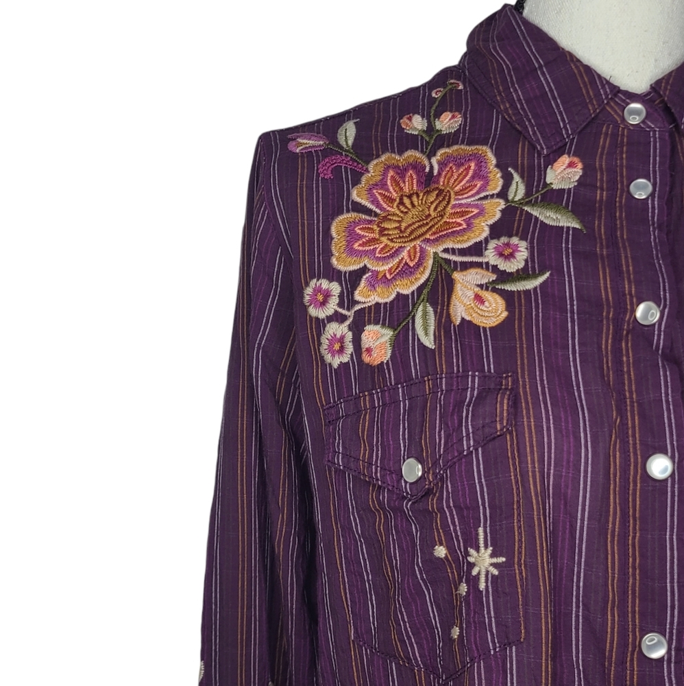 Johnny Was Workshop Brittany Patch Pocket Shirt W… - image 7